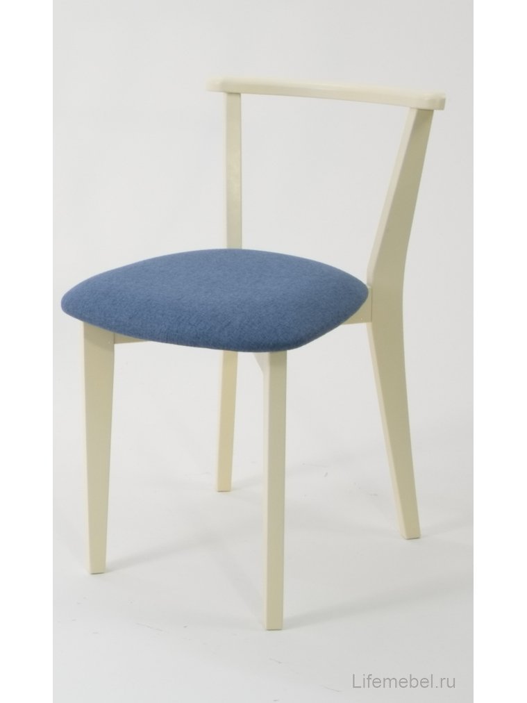 Деревянный стул Франк слоновая кость / синий