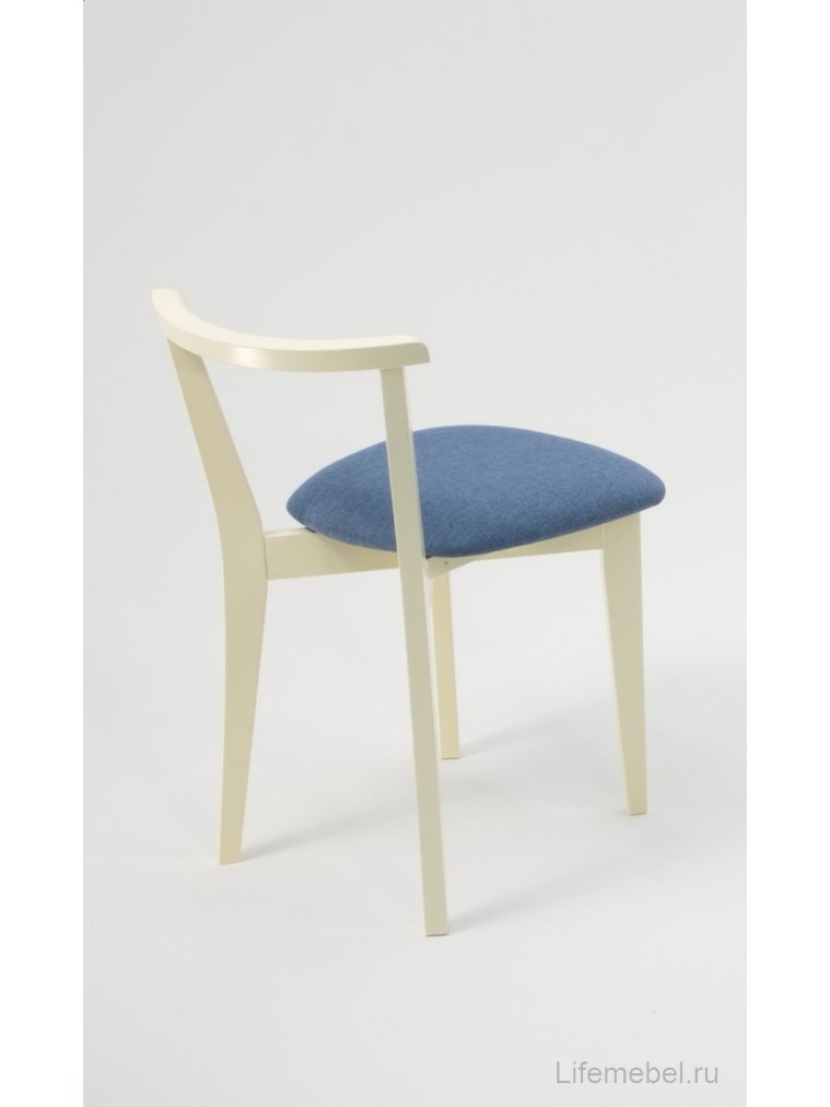 Деревянный стул Франк слоновая кость / синий