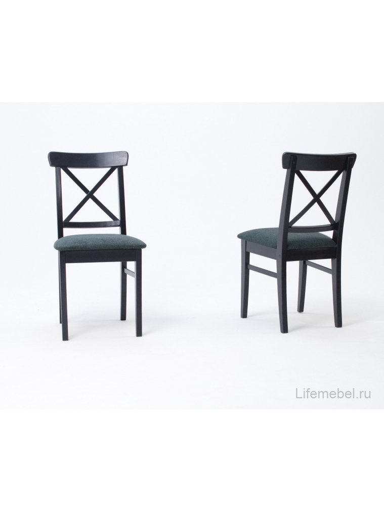 Деревянный стул Ингольф ПМ черный / зеленый