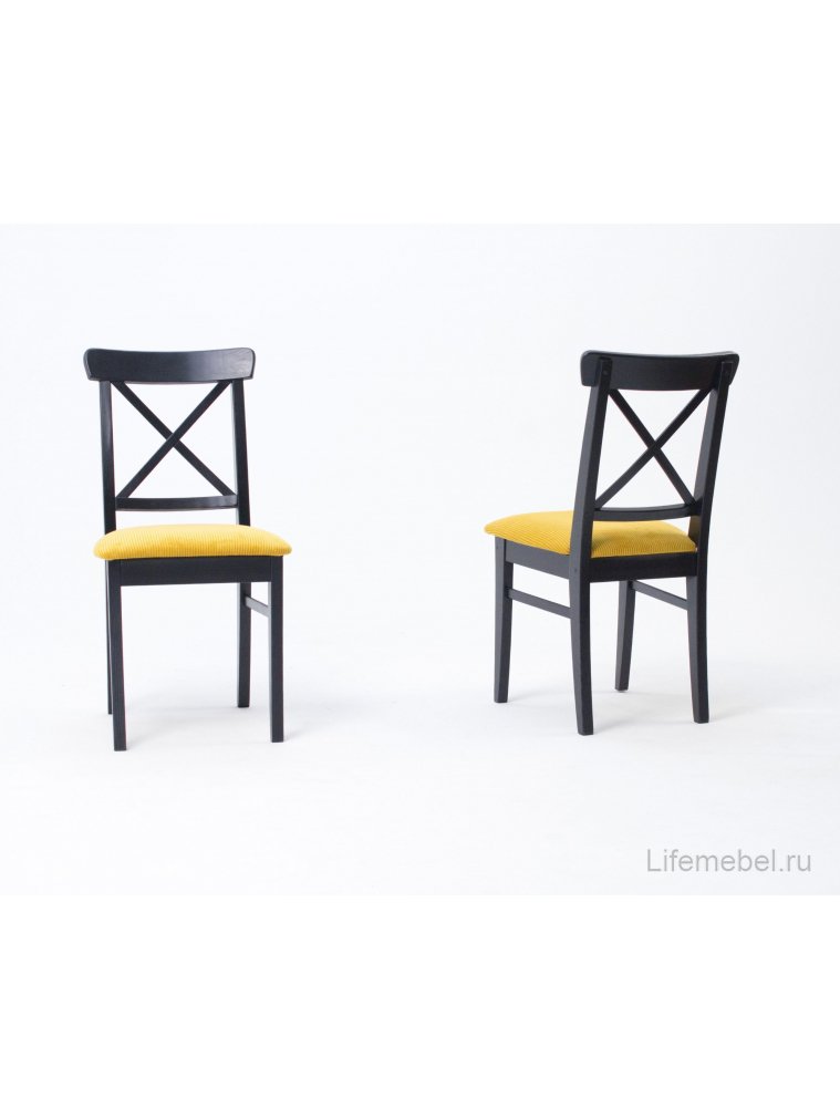 Деревянный стул Ингольф ПМ черный / желтый