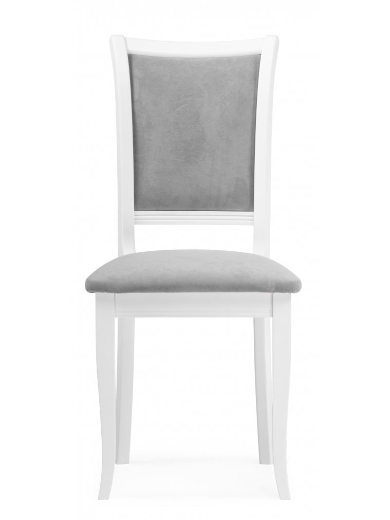 Деревянный стул Корнелл серый велюр / белый