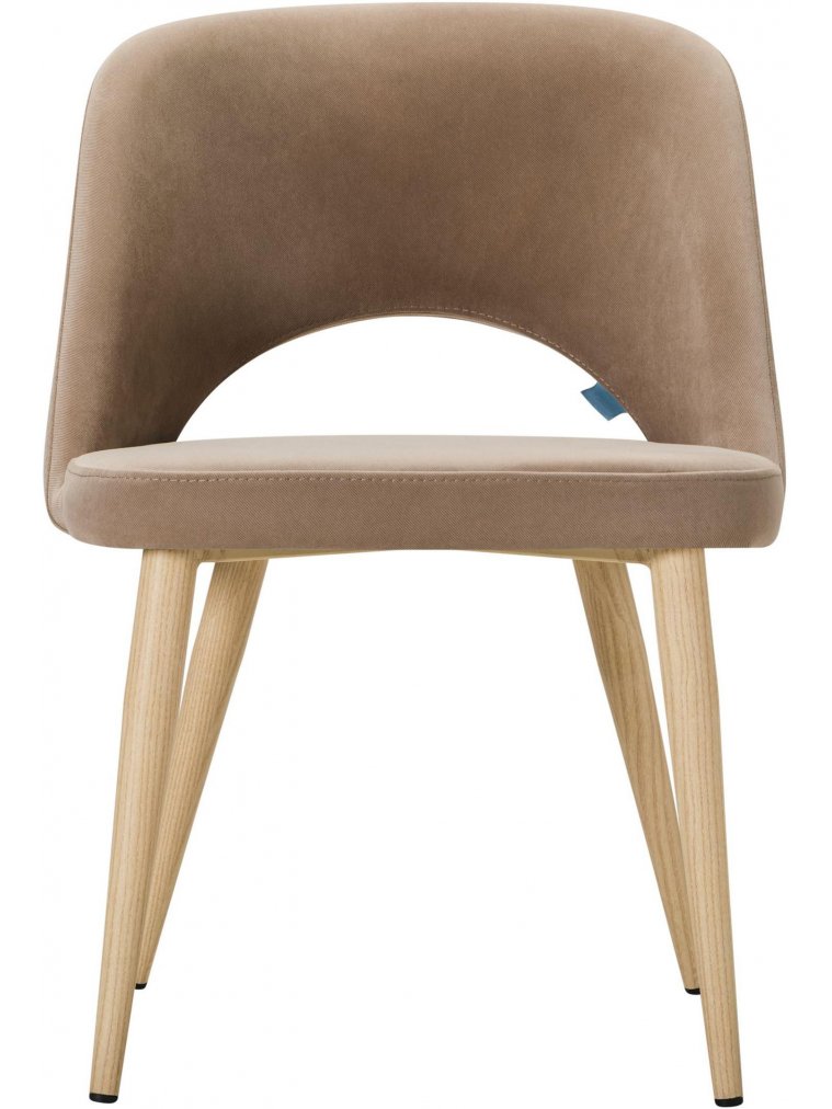 Стул на металлокаркасе Lars Diag beige / натуральный дуб
