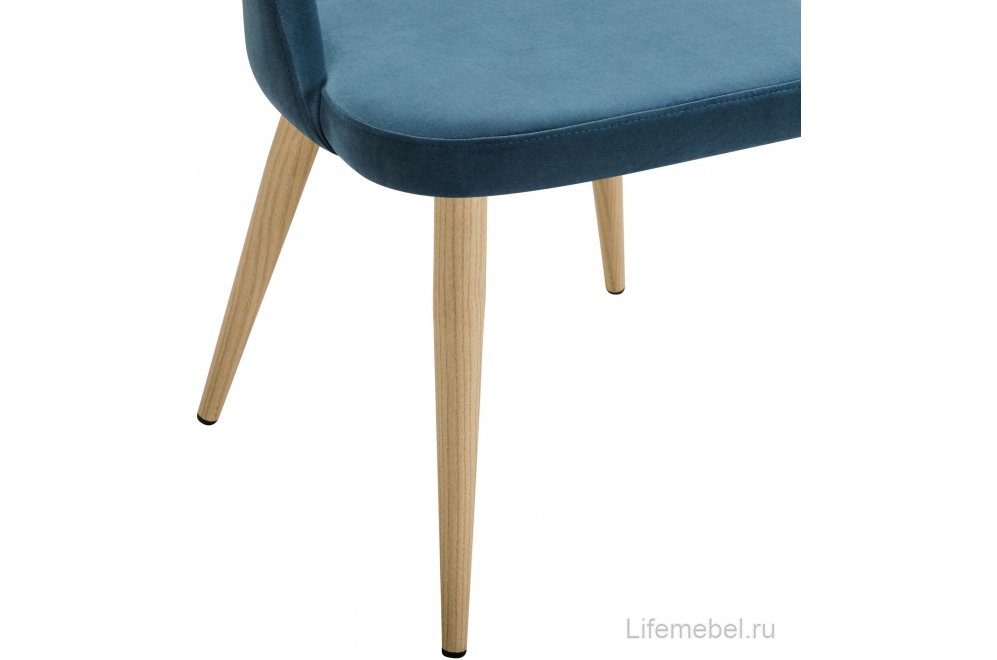 Стул на металлокаркасе Lars Diag blue / натуральный дуб
