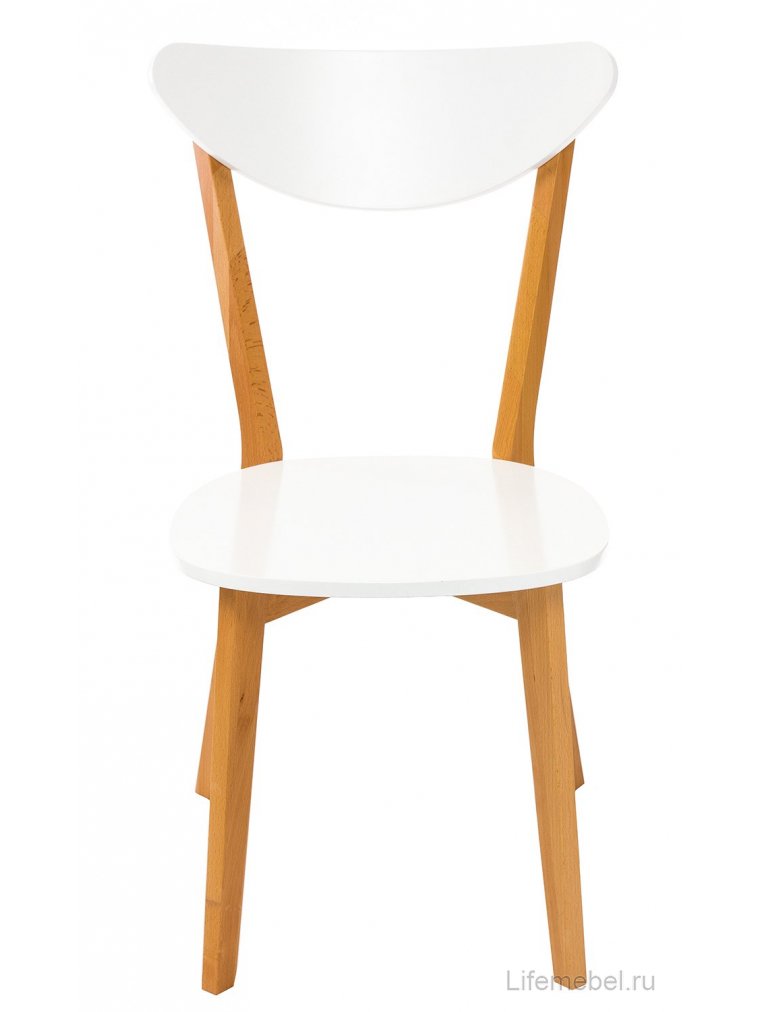 Стул Макси белый / натуральный