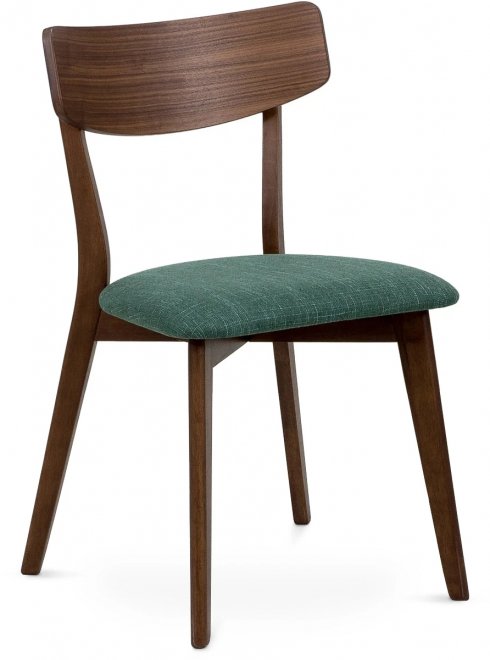 Деревянный стул Oxville зеленый / орех
