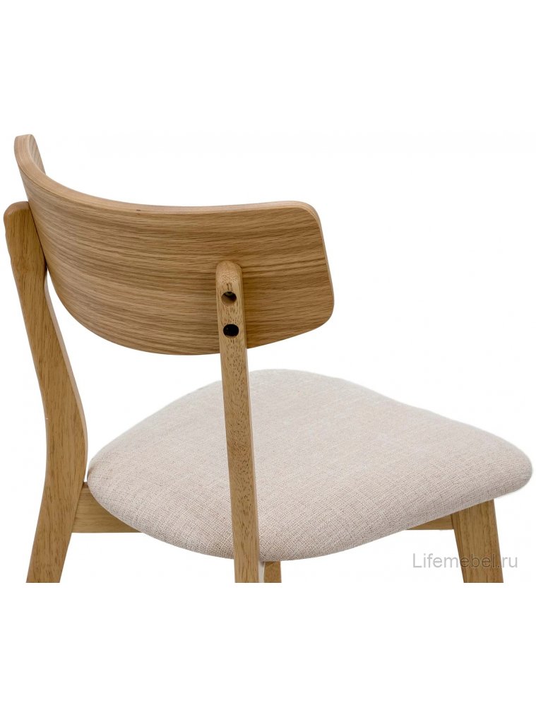 Деревянный стул Oxville бежевый / дуб