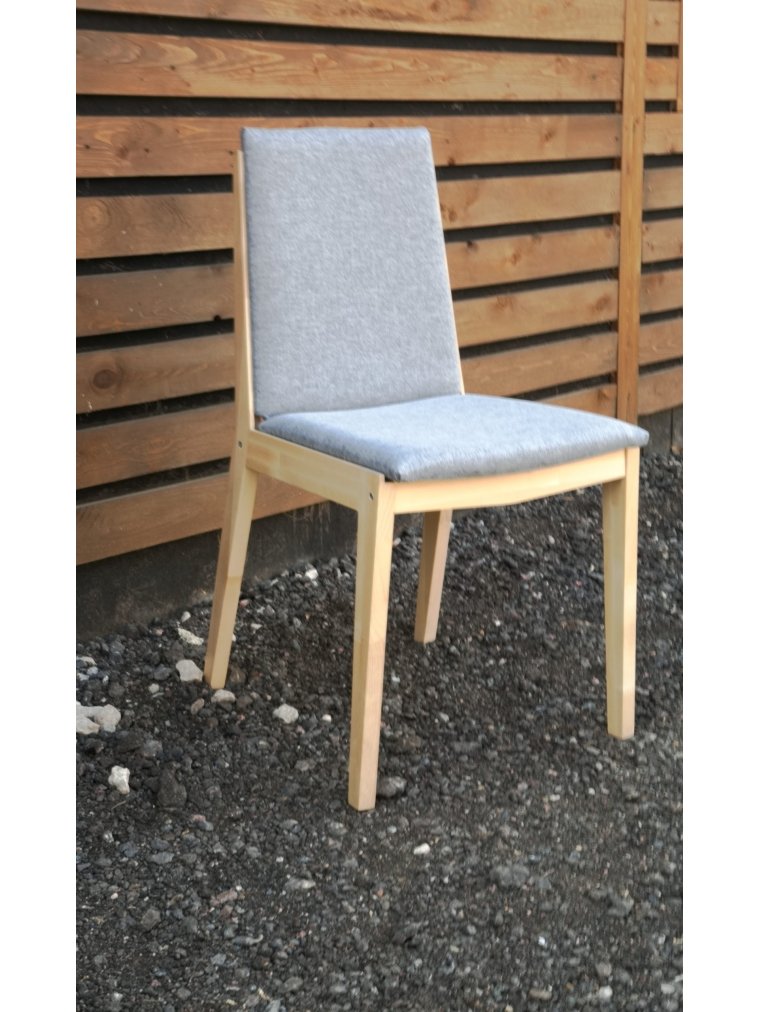 Деревянный стул Твит натуральное дерево / серый