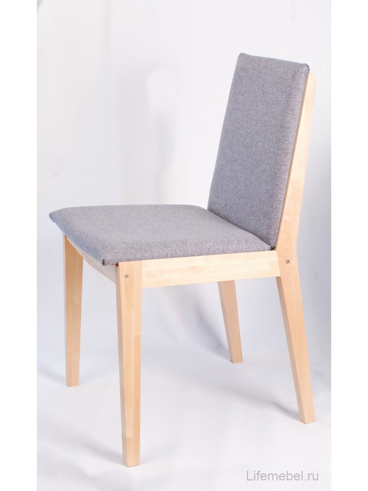 Деревянный стул Твит натуральное дерево / серый