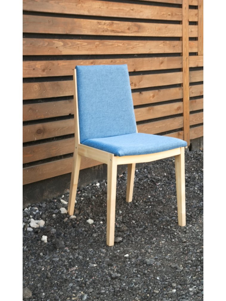 Деревянный стул Твит натуральное дерево / синий