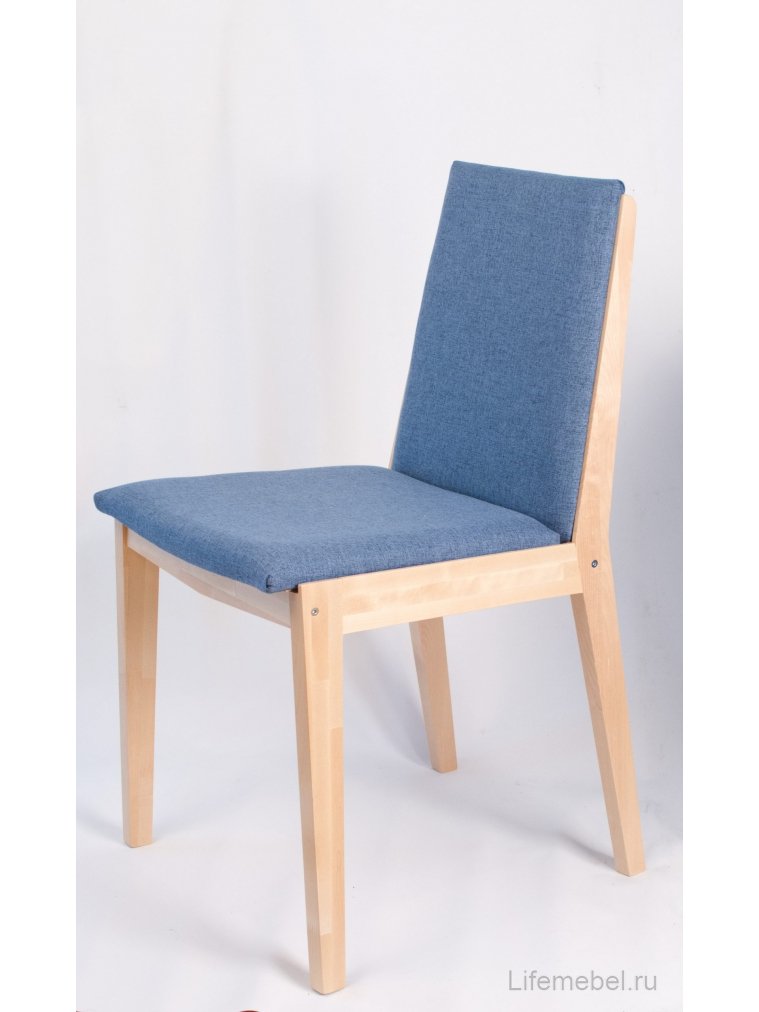 Деревянный стул Твит натуральное дерево / синий