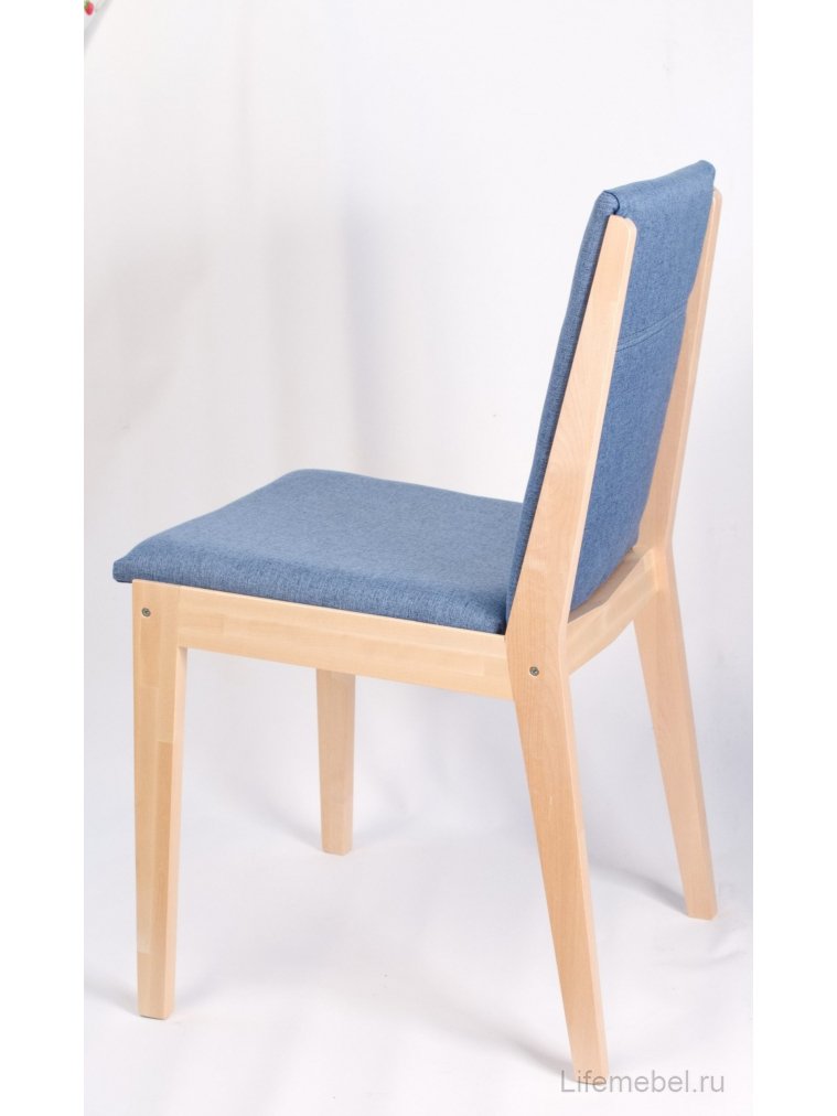 Деревянный стул Твит натуральное дерево / синий