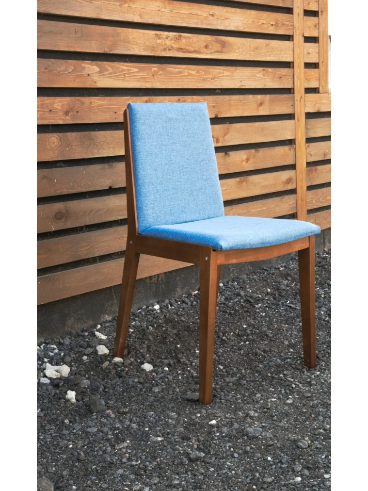 Деревянный стул Твит орех / синий