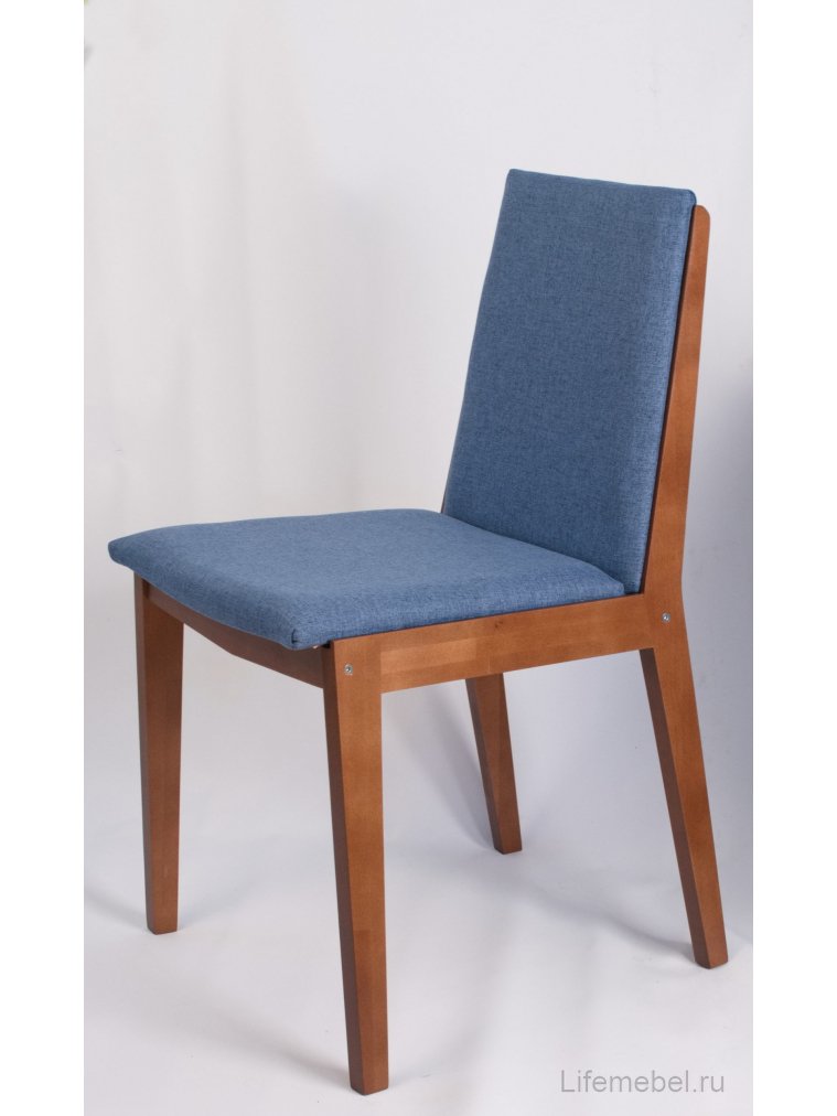 Деревянный стул Твит орех / синий