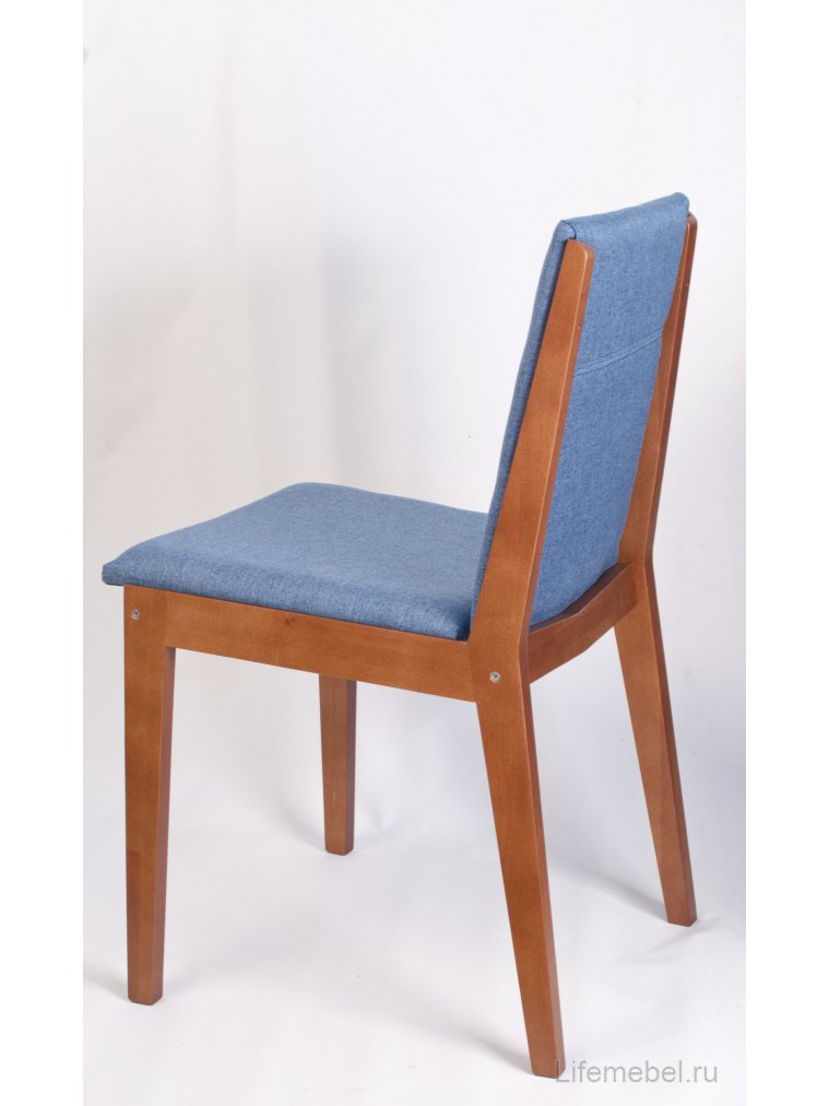 Деревянный стул Твит орех / синий