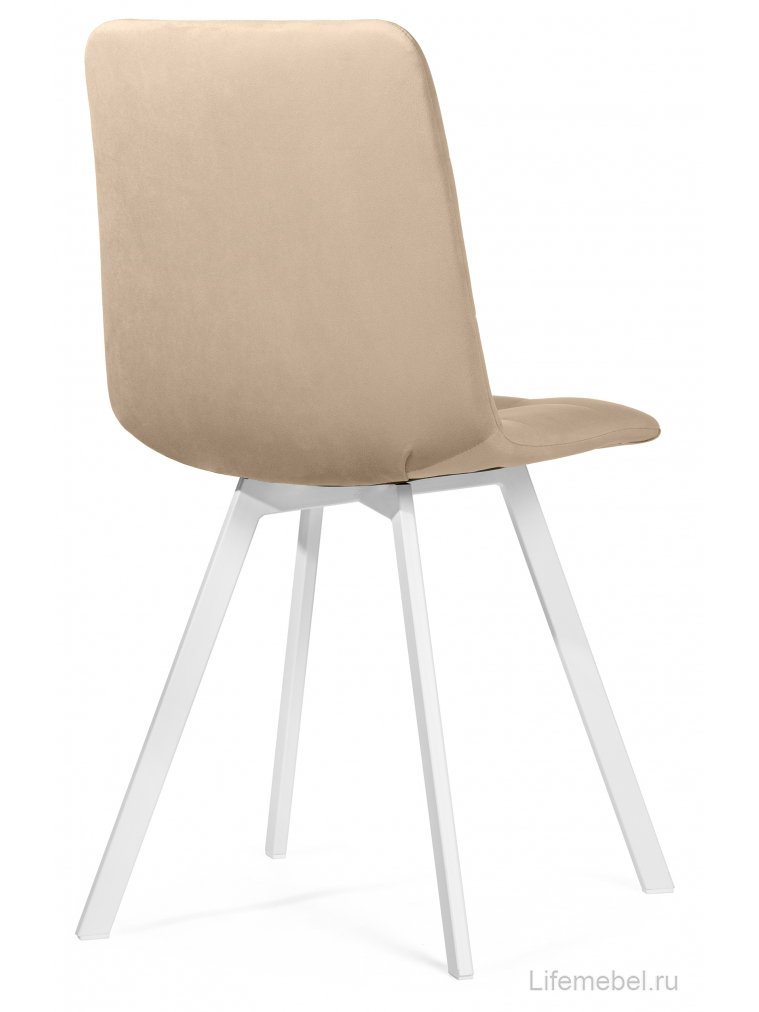Комплект из "МР Стул Чилли (Chilli) бежевый (velutto 05) / белый каркас" 4 шт.