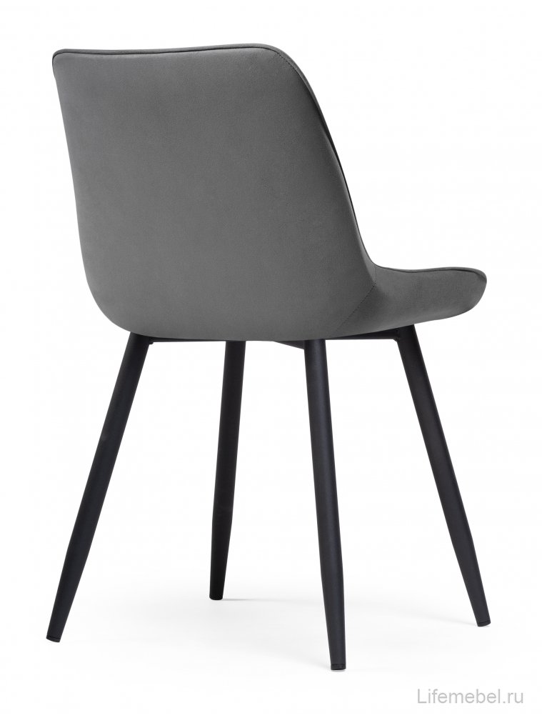 Комплект из "Стул на металлокаркасе Седа К темно-серый / черный" 4 шт.