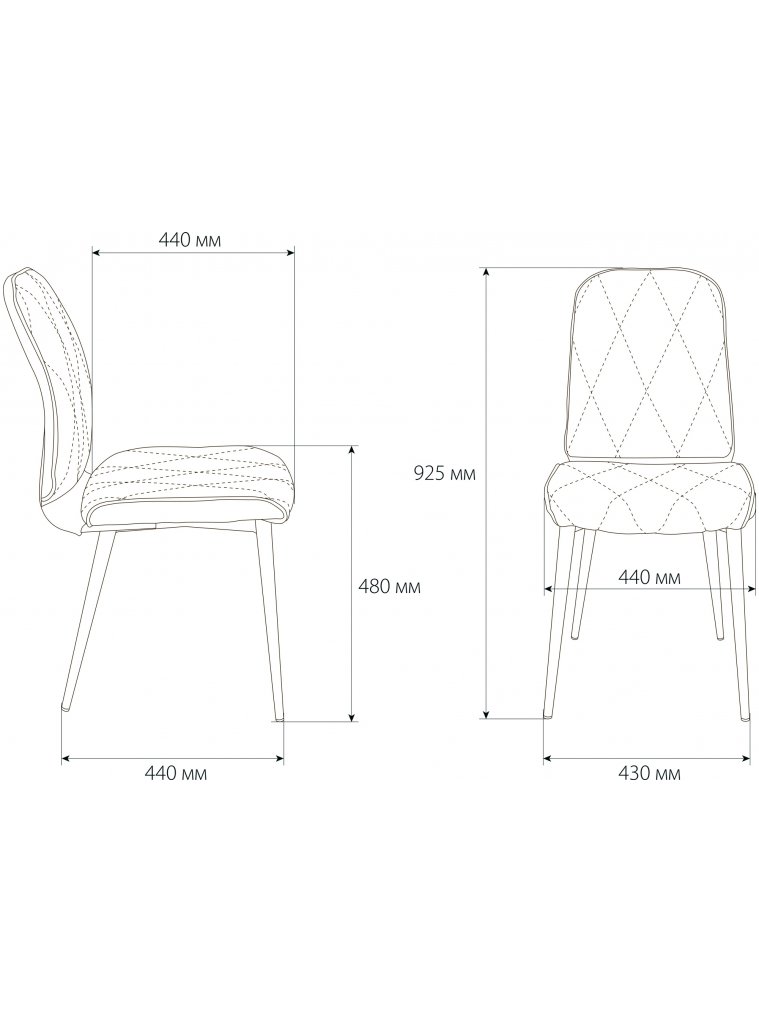 Комплект стульев Бюрократ KF-3_2 экокожа слоновая кость Orion-10 / черный