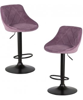 Комплект стульев Logan black пудрово-сиреневый