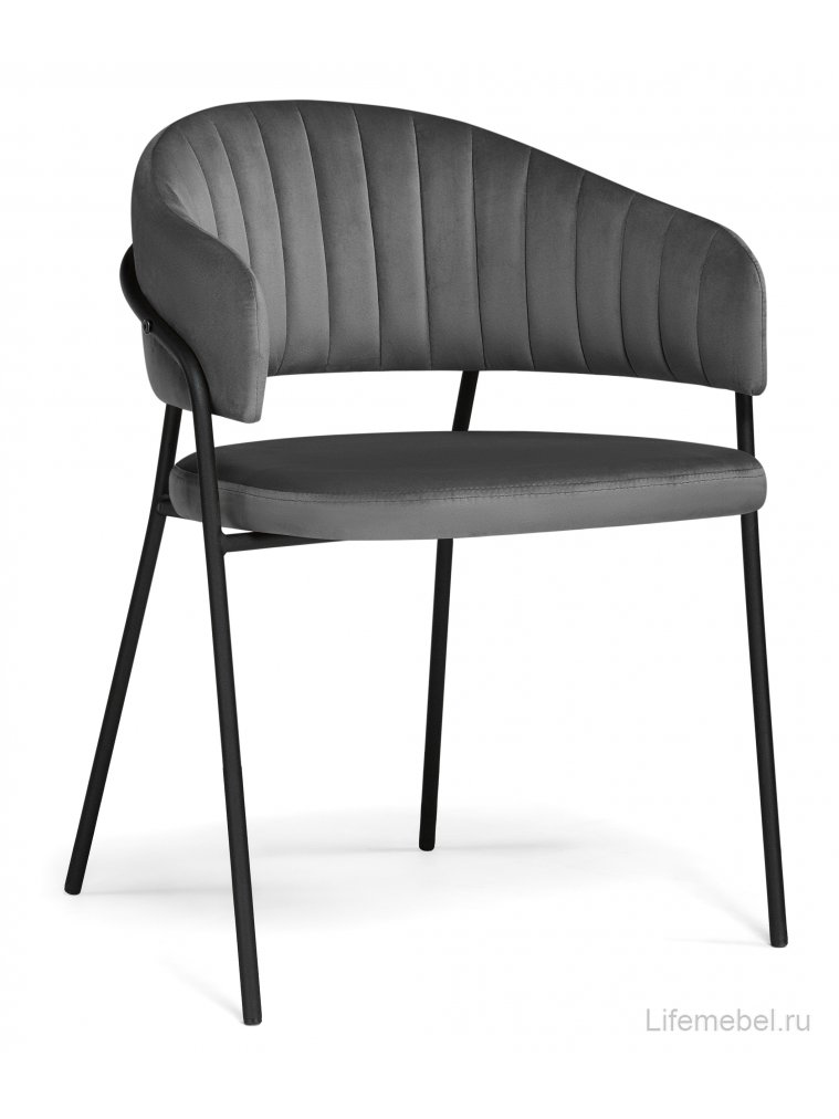 Комплект стульев Лукас 2 шт темно-серый / черный