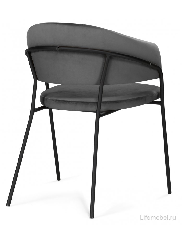 Комплект стульев Лукас 2 шт темно-серый / черный