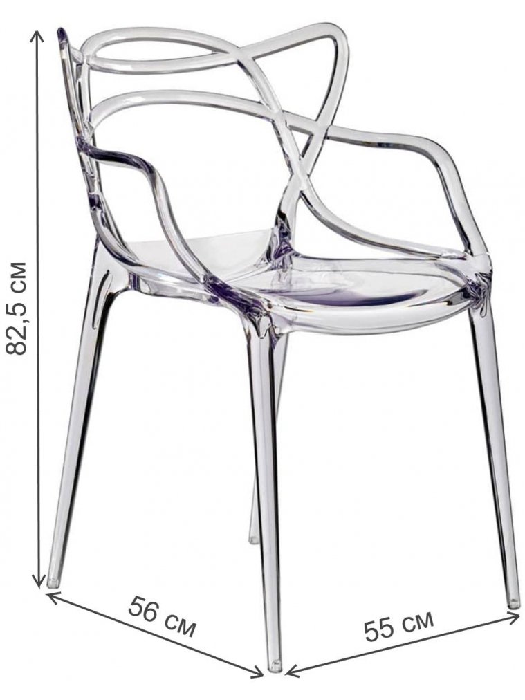 Комплект стульев Masters прозрачный 4 шт