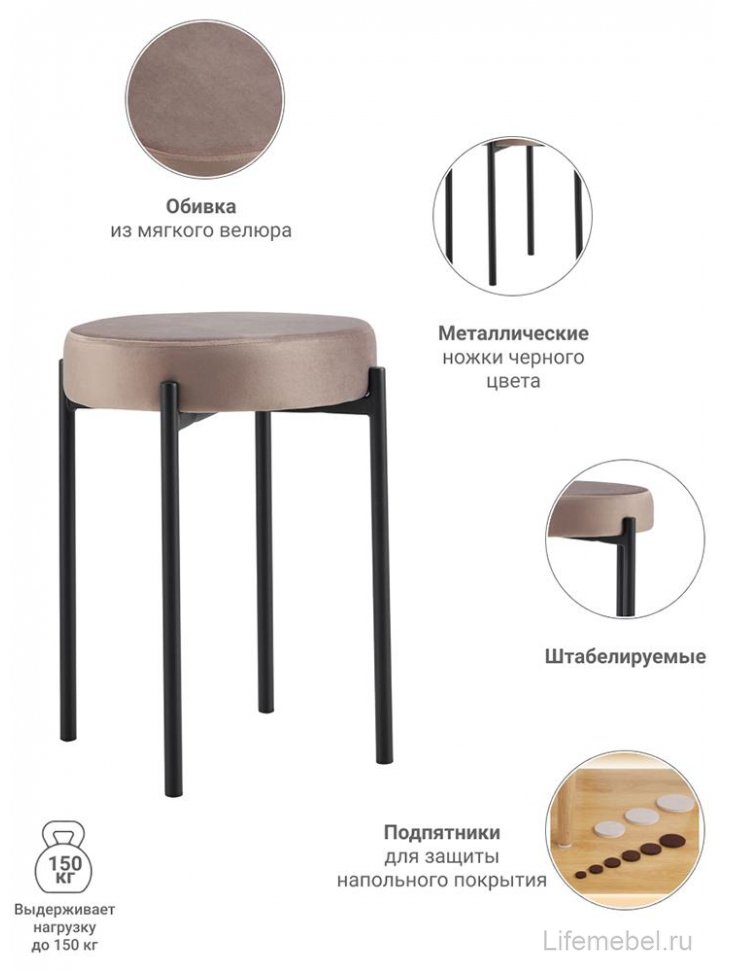 Комплект стульев Bug латте