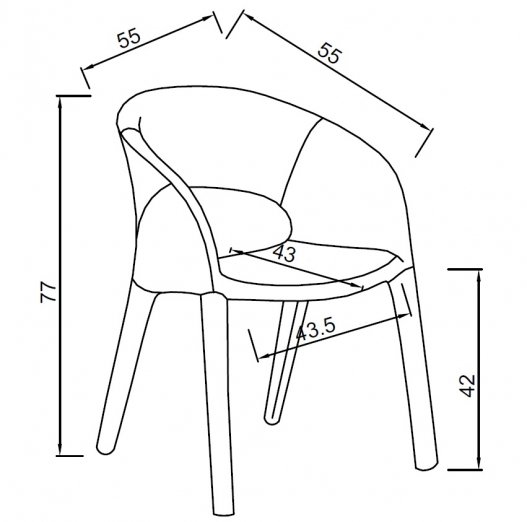 Кресло 160KD-80200 экокожа бежевый