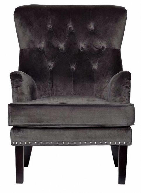 Кресло 24YJ-7004-06437 велюр серый