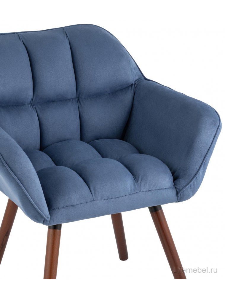 Кресло Алия синяя замша