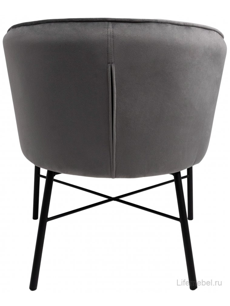 Кресло Almond велюр серый