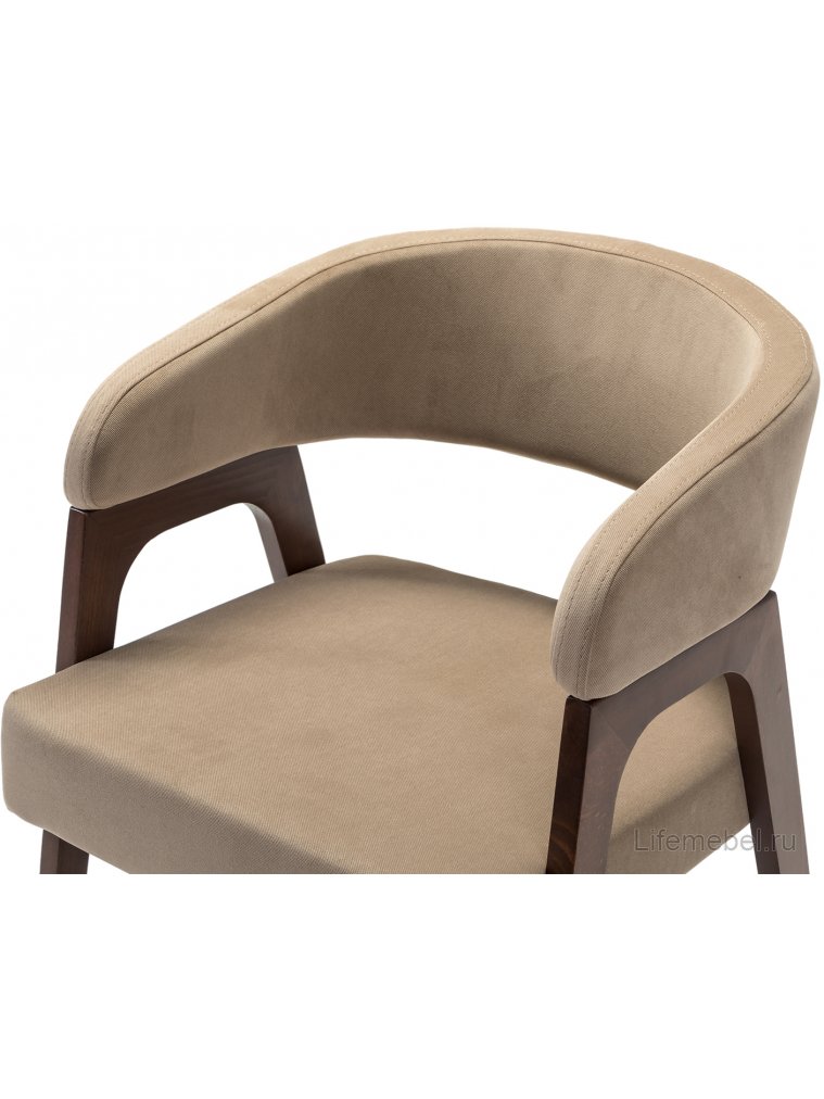 Кресло Baxter beige / темный орех