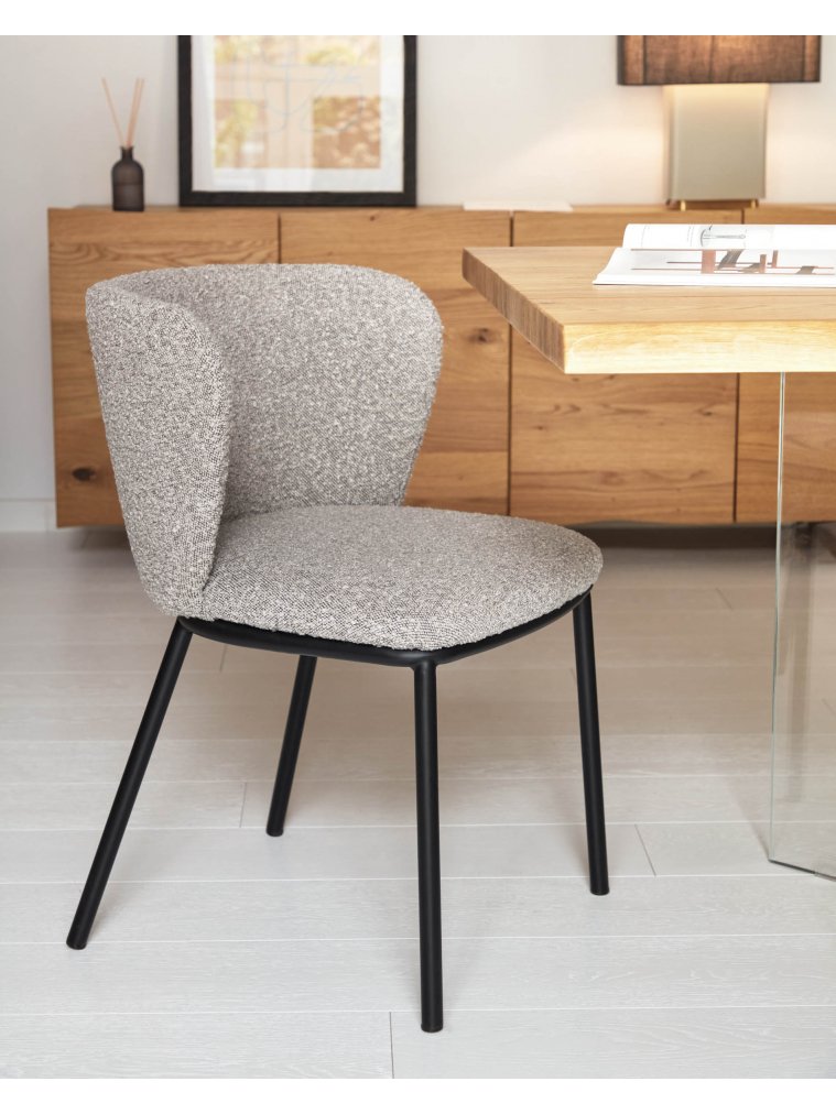 Кресло Ciselia светло-серое