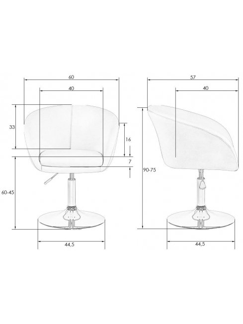 Кресло Edison Black серый велюр 1922-19