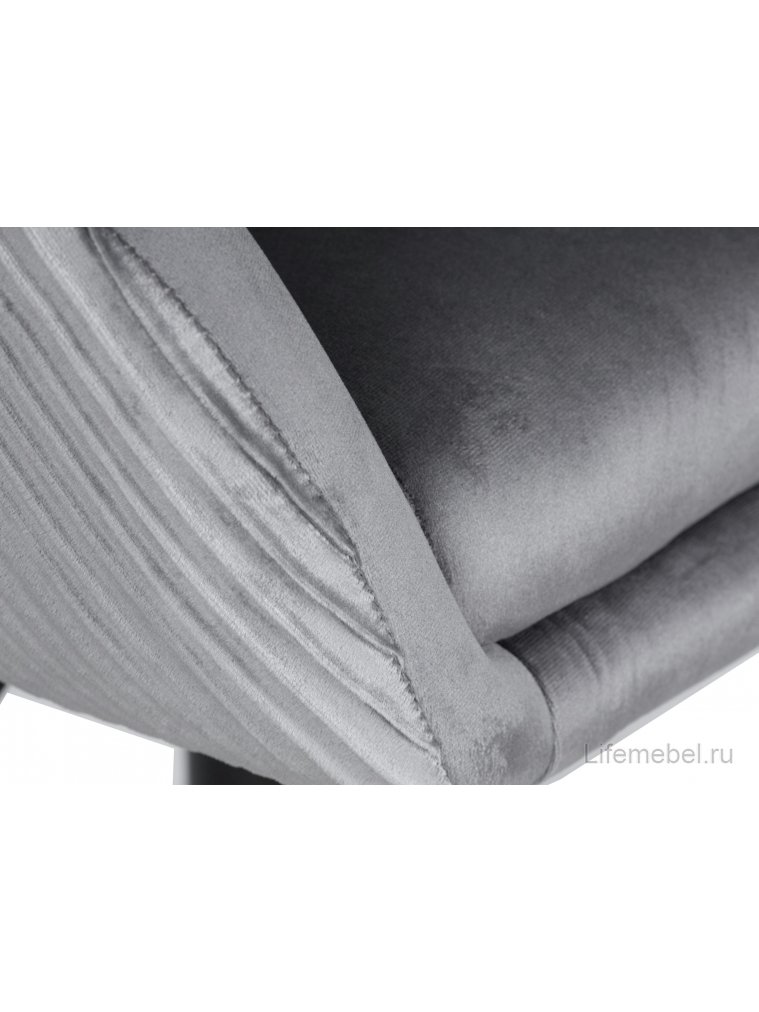Кресло Edison Black серый велюр 1922-19
