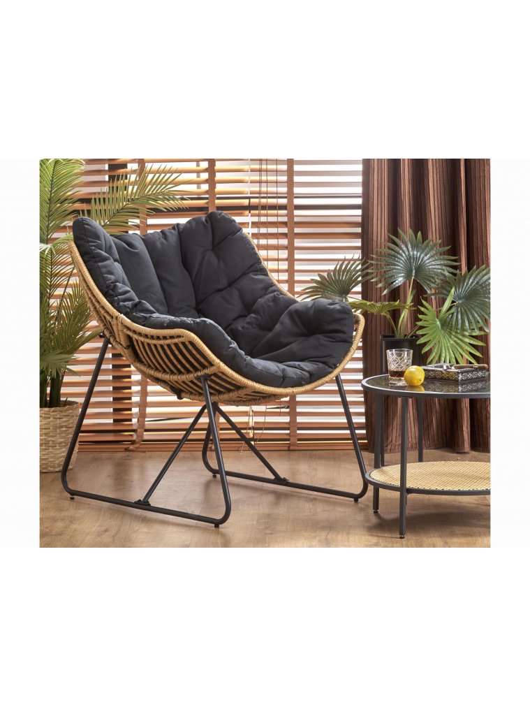 Кресло Whisper черный / натуральный