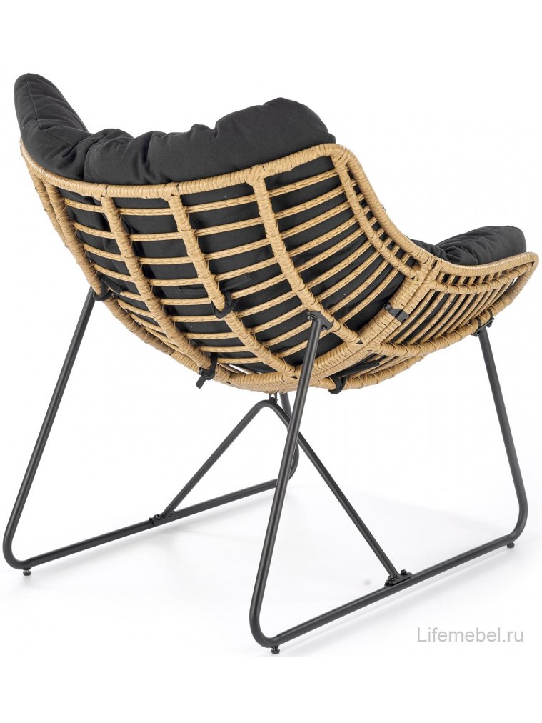 Кресло Whisper черный / натуральный