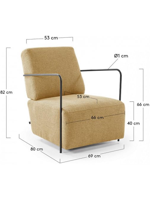 Кресло Gamer ткань горчица