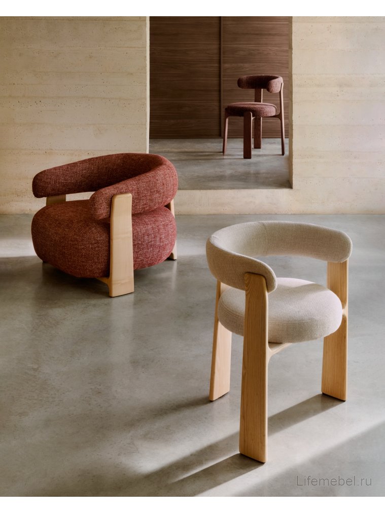 Кресло Granite бежевое / натуральное