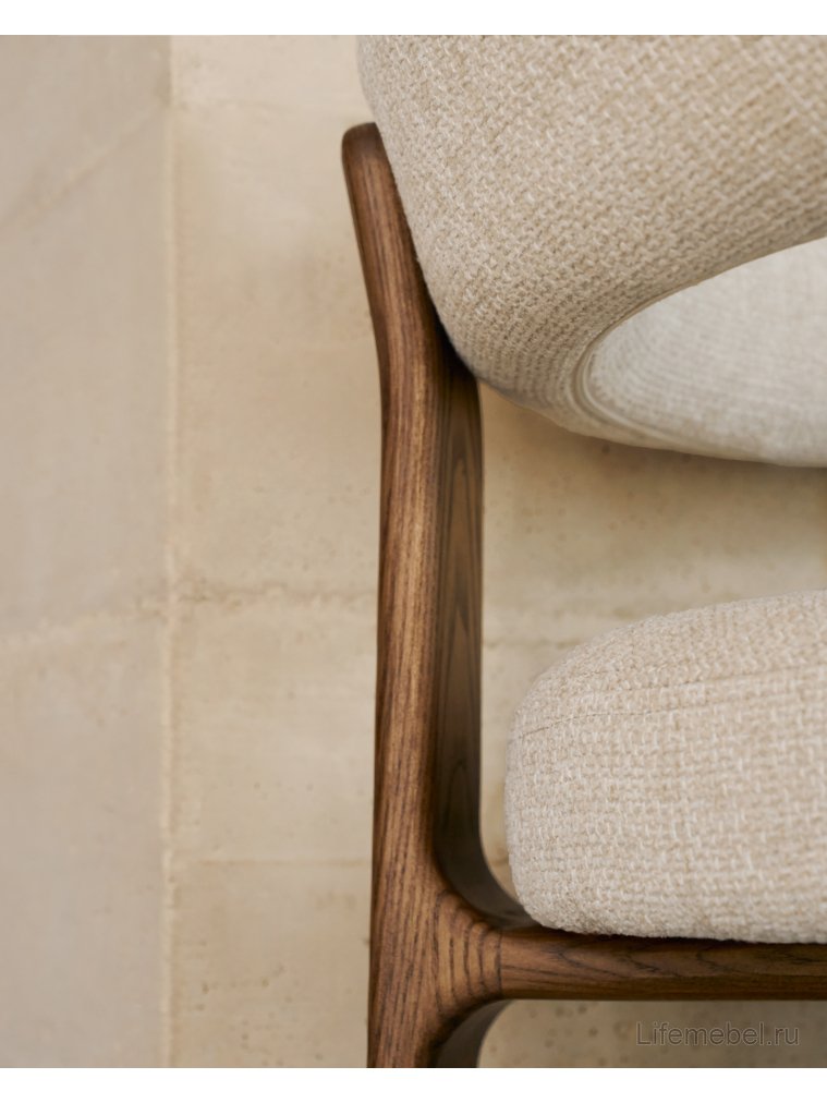 Кресло Granite бежевое / орех
