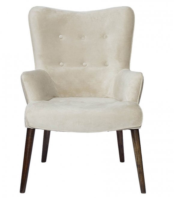 Кресло HD2203282KD-BT велюровое бежевое 