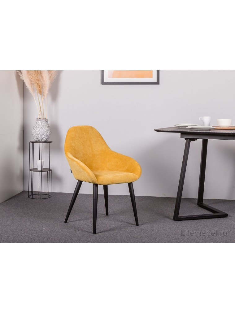 Кресло Kent желтое / черный
