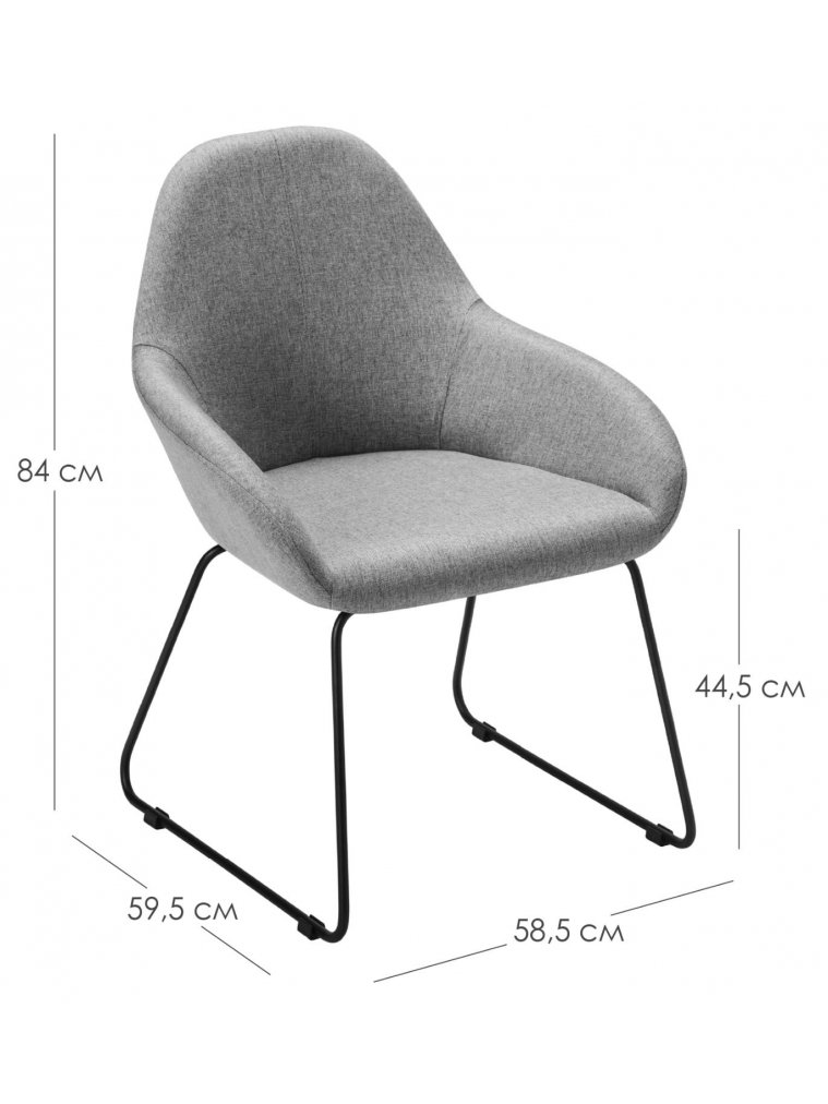 Кресло Kent желтое / линк золото