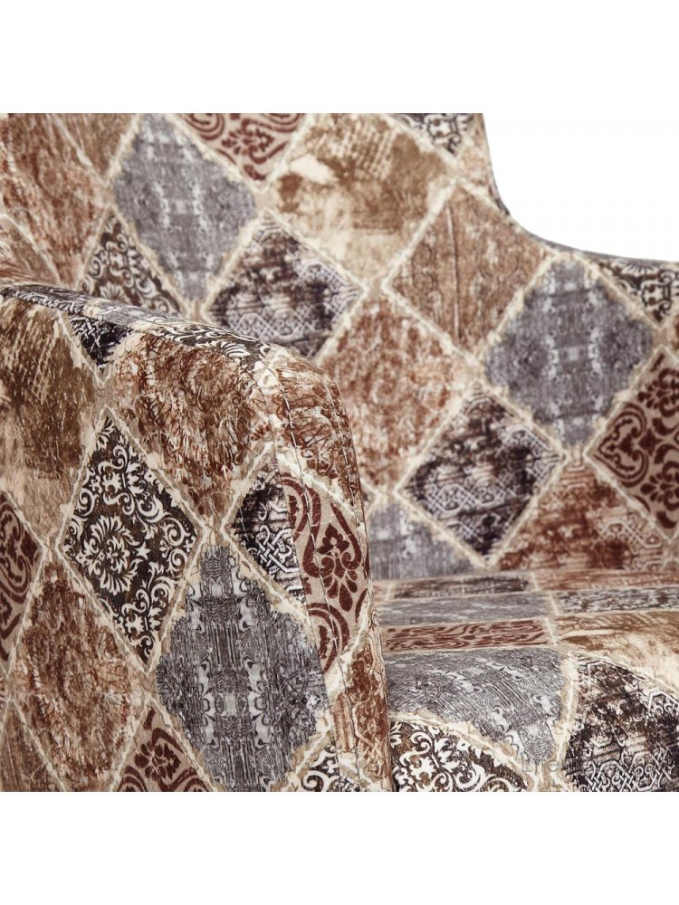 Кресло Knez ткань бежево-серая / белый