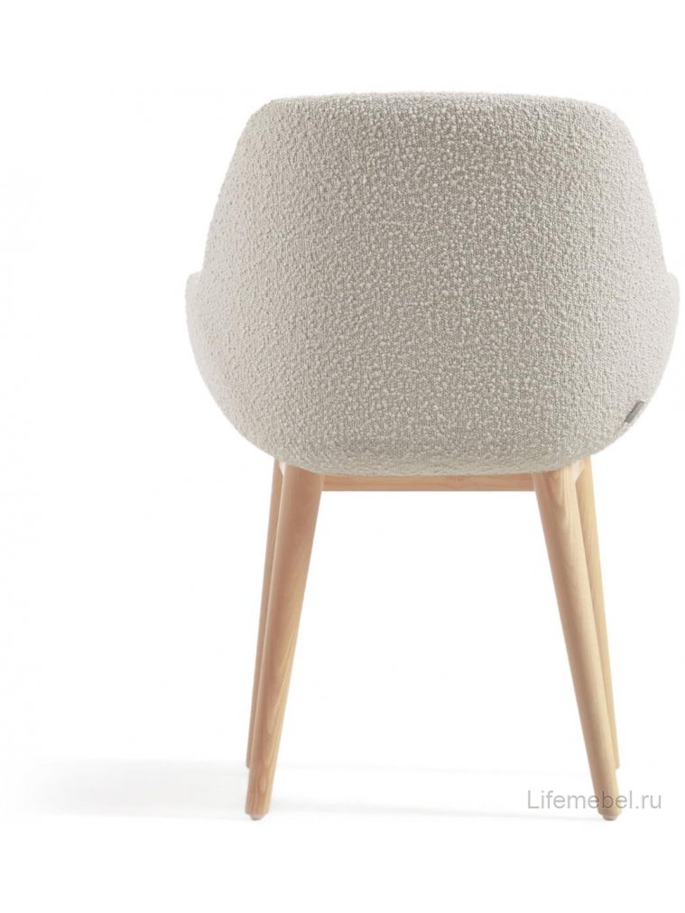 Кресло Konna белое / натуральное