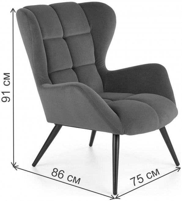 Кресло Tyrion бордовый / черный