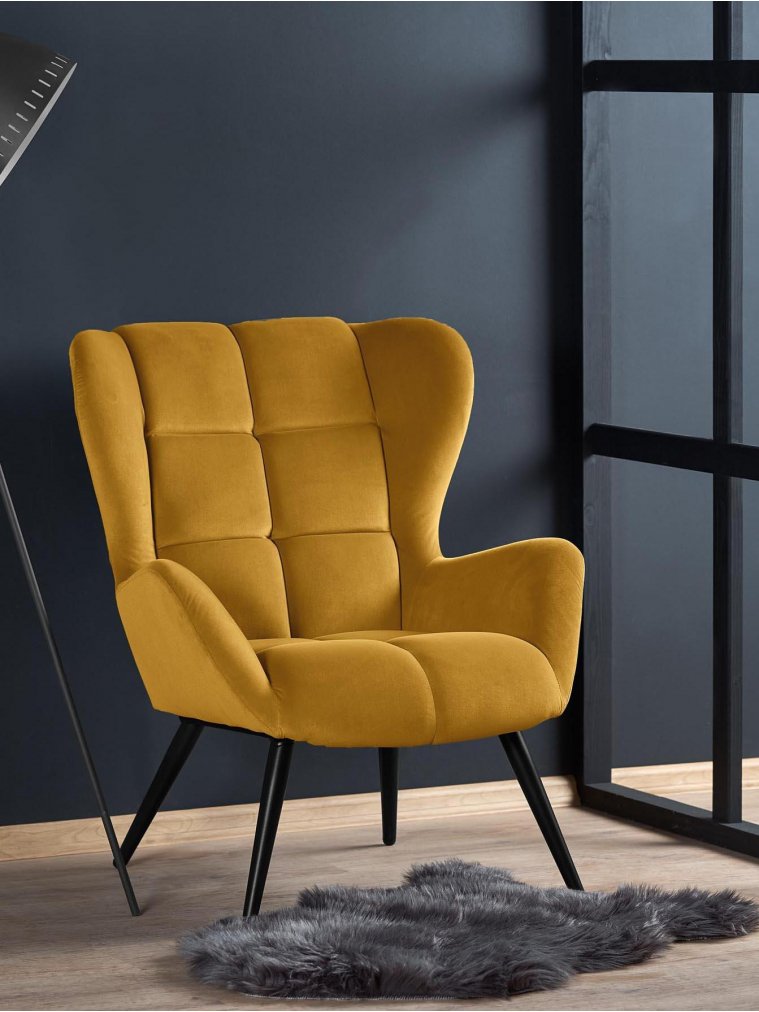 Кресло Tyrion горчичный / черный