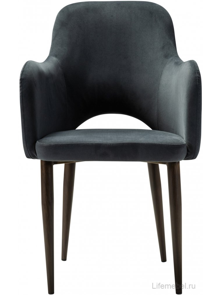 Кресло Ledger grey / темный орех