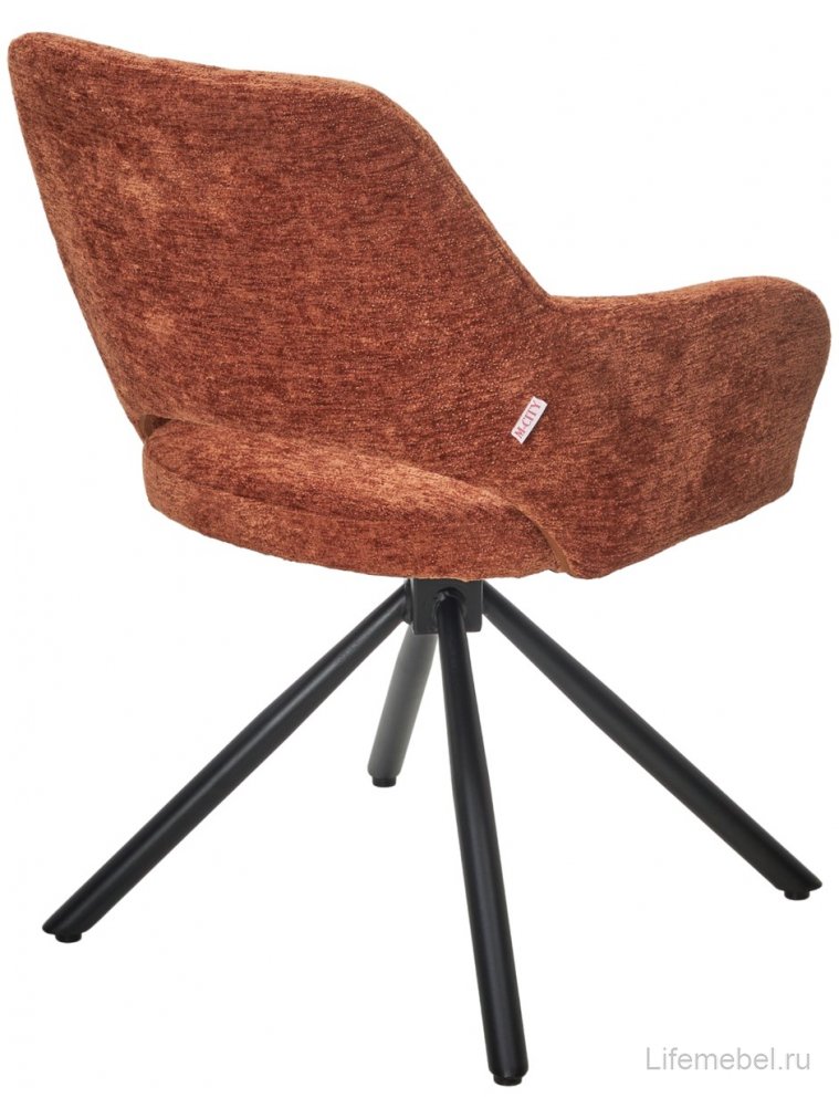 Кресло Nuri 180 поворотное 3018-09 терракотовый шенилл / черный