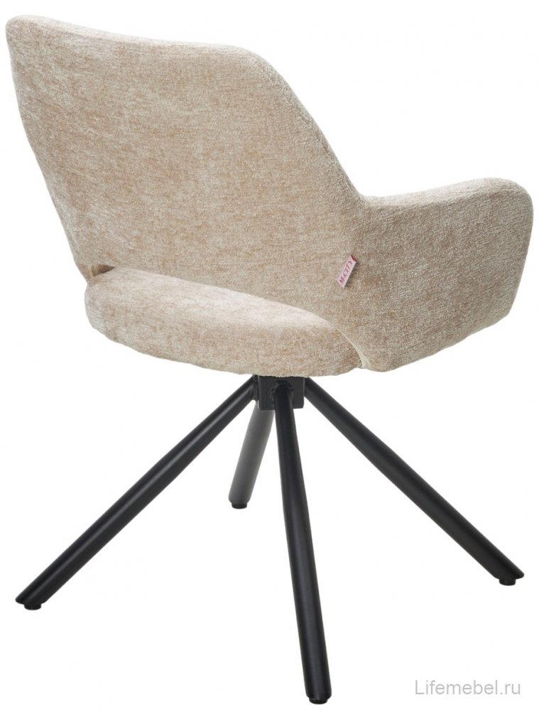 Кресло Nuri 180 поворотное 3018-10 бежевый шенилл / черный