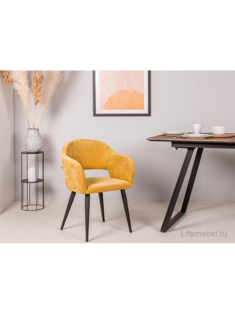 Кресло Oscar желтое / черный
